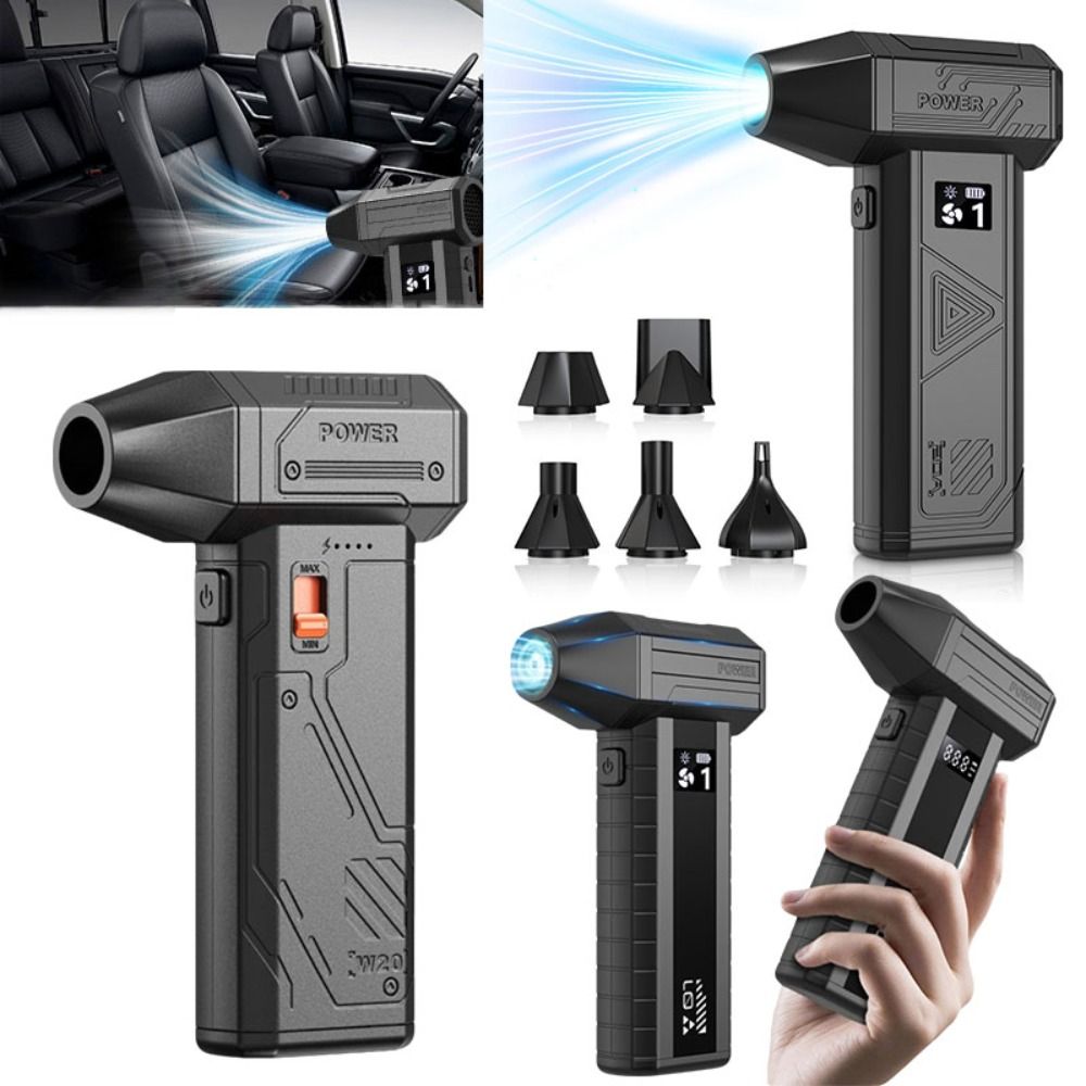 Brushless Motor Violent Turbofan 130000RPM LED Light Fan Portable Use