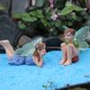 2pcs Funny Fairy Boy And Girl Statue, Fairy Garden Accessories, Resin Sculpture For Micro Landscape Flowerpot Lawn Yard Garden F