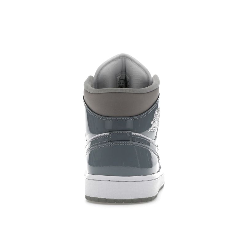 Air Jordan 1 Mid SE Patent Cool Grey Unisex Sneaker Fehér Közép-szürke HF3216-100