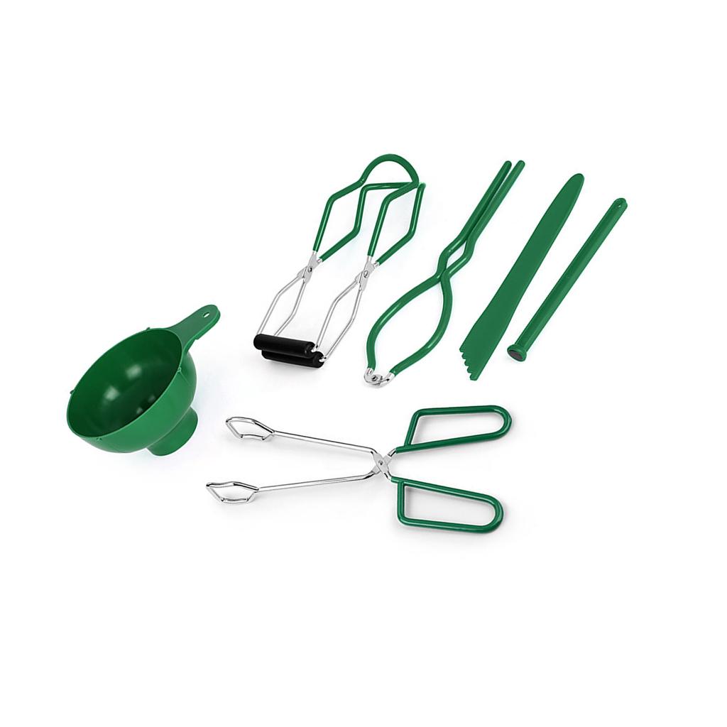 6PCS Canning Essential Set With Magnetic Lid Lifter Jar Gripper Bubble Removers Durable Tool For Safe Fruit Vegetable Preservations