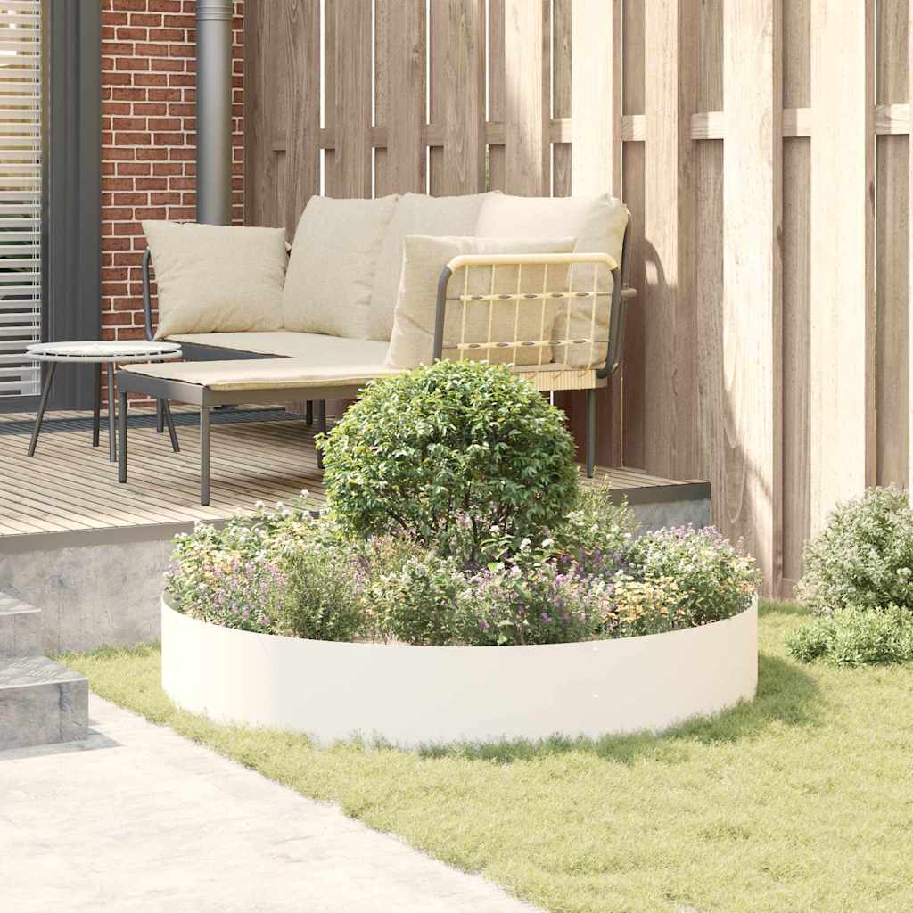 Plant Ring White 120 X 120 X 20 Cm Cold Rolled Steel