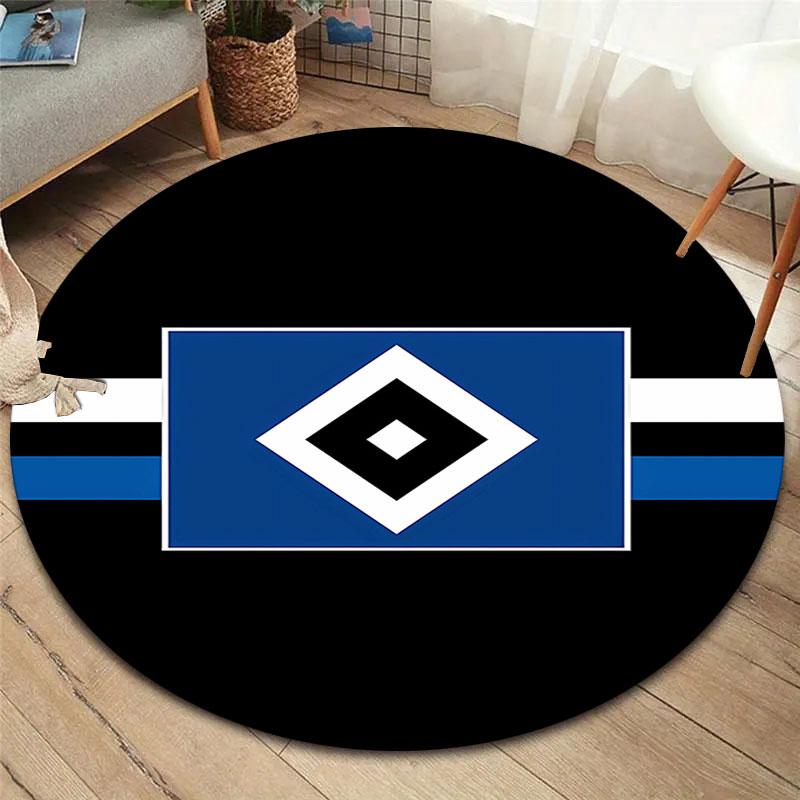 Hamburger Sportverein Round Area Rug,Carpet Rug for Living Room Bedroom Sofa Playroom Decor,Non-slip Floor Mat