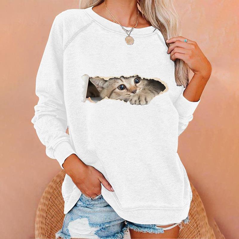 3D Print Raglan Sleeve Hoodies Women Streetwear Female Sweatshirts Pullovers Oversized Woman Clothing