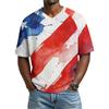 Men's V-Neck Short Sleeve T-Shirt - Color Print Casual Breathable Top