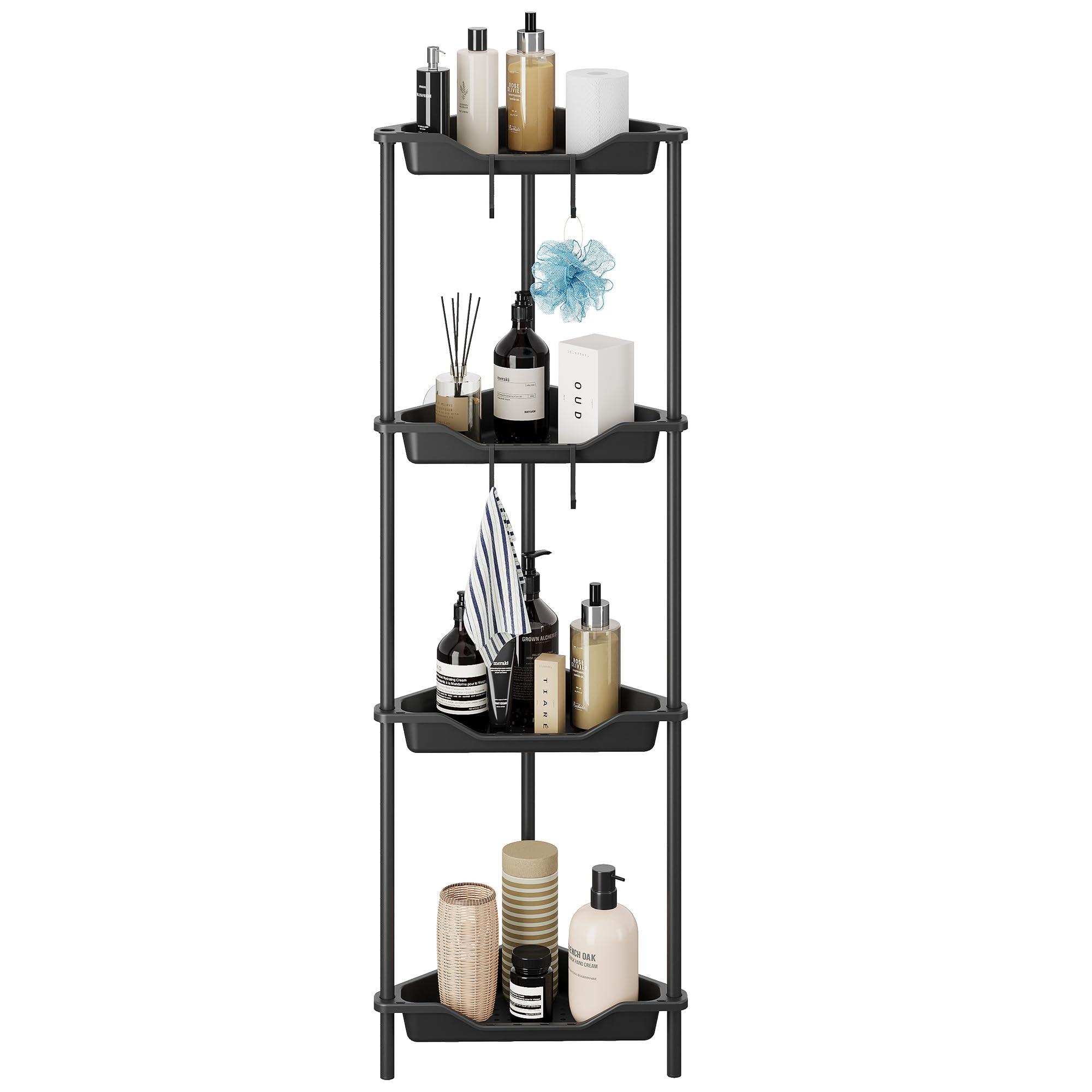 

Orimade Стеллаж для хранения Полка для ванной Стеллаж для хранения в душе Треугольная полка Экономия места Тонкий стеллаж для хранения Туалет Ванна Кухня Ванная комната Туалетная комната чёрный