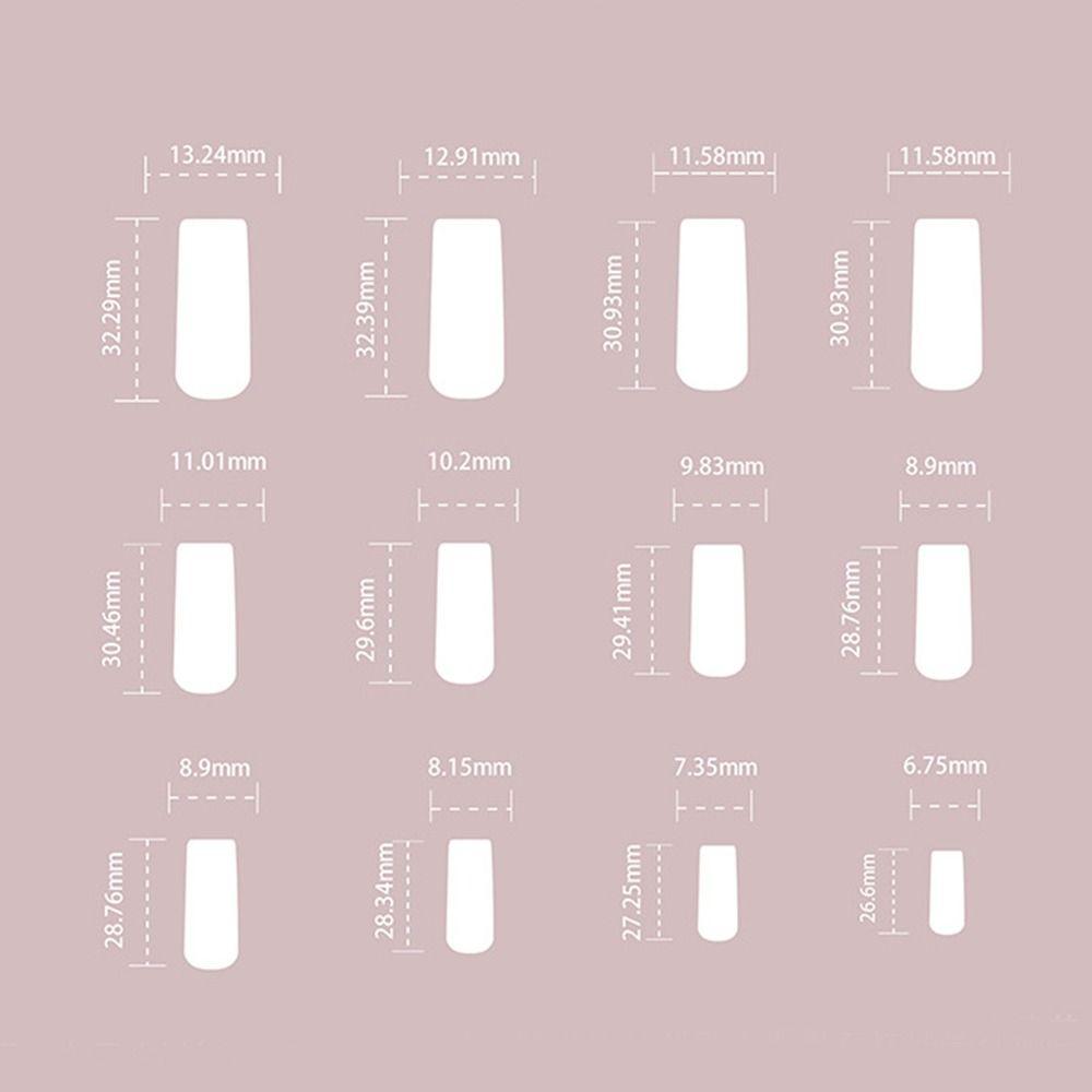New Long False Nails Water Pipe French Fake Nails Detachable Bow Tie Press On Nails Women Girls
