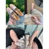 Women Flats Mary Jane Ballet Shoes Female Round Toe Glossy Leather Flats Female Dance Ballets Party Ball Bridal Wedding Shoes