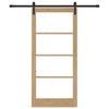 ORKDAL Sliding Door Natural and Black 93 x 202 cm