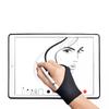 2 Black 2 Finger Stain Resistant Artist Drawing Gloves for Any Drawing Table, Right and Left Hand Drawing Gloves