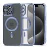 Case For Iphone 15 Pro Magsafe Reinforced Case Blue Case + Glass