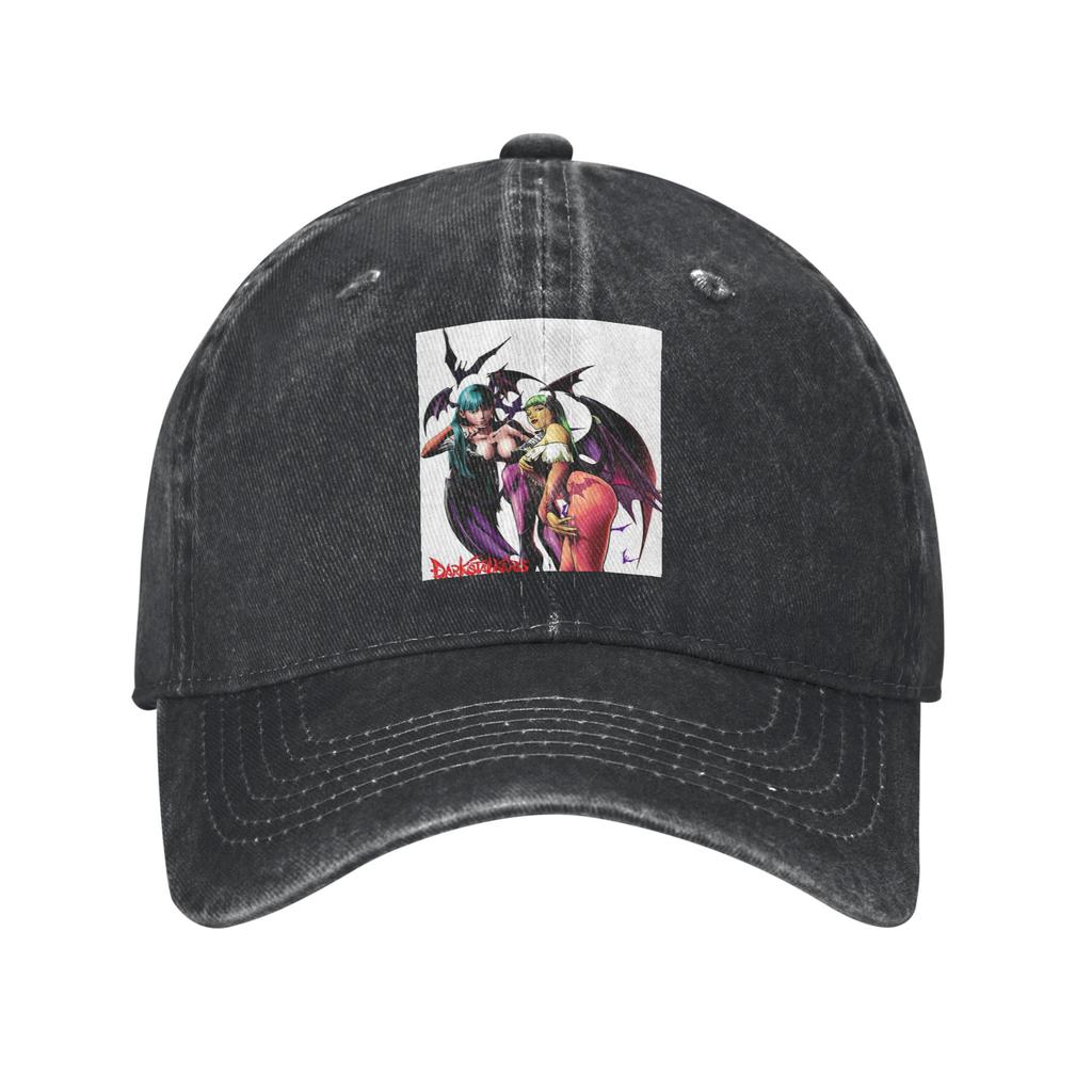 Morrigan Darkstalkers Denim Fabric Cap Casual Baseball Caps Adjustable Hat Summer Unisex Baseball Hats