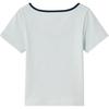 Levis Comfortable Versatile Slim Fit Short Sleeve Ribbed Round Neck T-Shirt Women Tops 003SM-0001