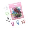 W89C Multifunctional Paper Clips Assorted Color Metal Paperclips File Paper Clamp Metal Bookmarks Clip for Office School