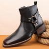 Hoge Motorlaarzen Heren Westernlaarzen Retro Zwart Bruin Leer Laarzen Casual Zakelijke Enkellaarzen Grote Maten