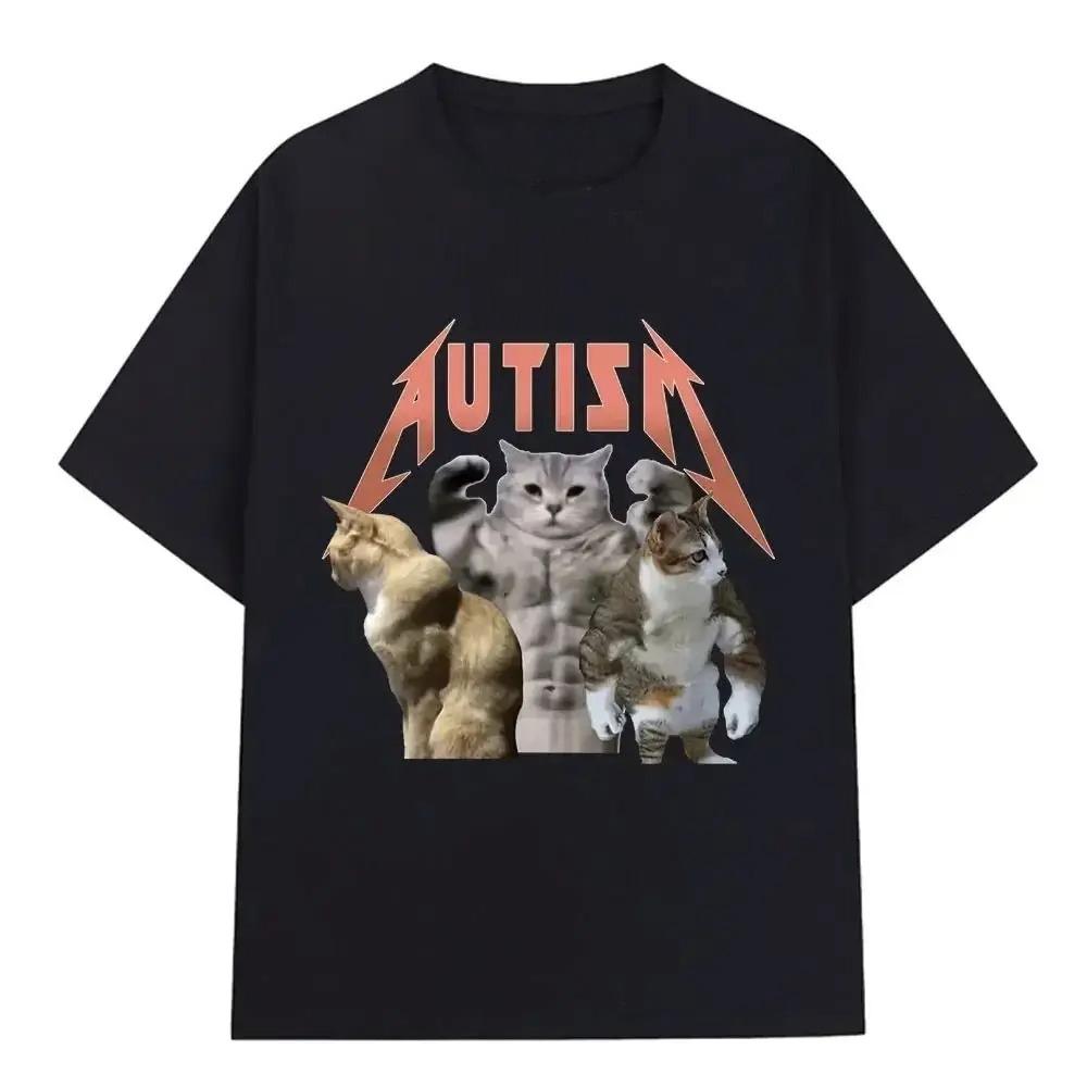 

Cute Muscle Cat T-shirt Fitness Gym Fashion Hip Hop Short Sleeve T Women s Summer Trendy Demure Comfortable T-shirt Graphic Y2K M