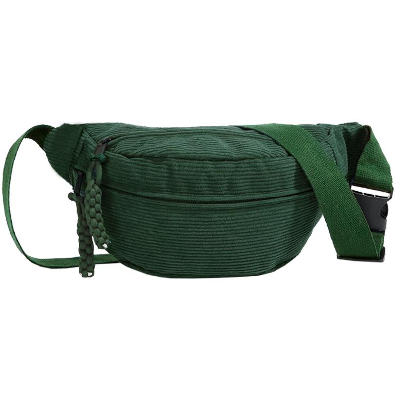 Adjustable Wide Strap Canvas Fanny Pack Multi Zipper Pockets, Large Crossbody Waist Bag for Women Travel Daily Outdoor Walks