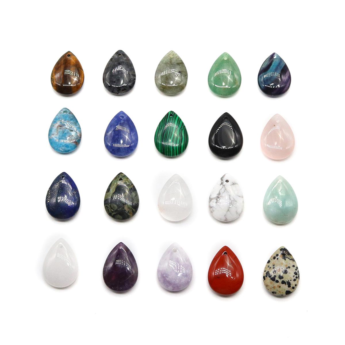 

1 шт., подвеска из натурального камня, капля, лазурит, амазонит, аметист, тигровый глаз, драгоценный камень, подвески для изготовления ювелирных изделий, принадлежности для рукоделия «сделай сам», 25 × 18 мм