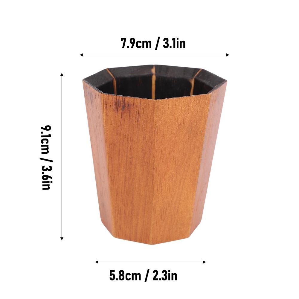 Practical Drinking Mug Polished Surface Wood Cup Decorative Water Mug Wooden Mug Daily Use