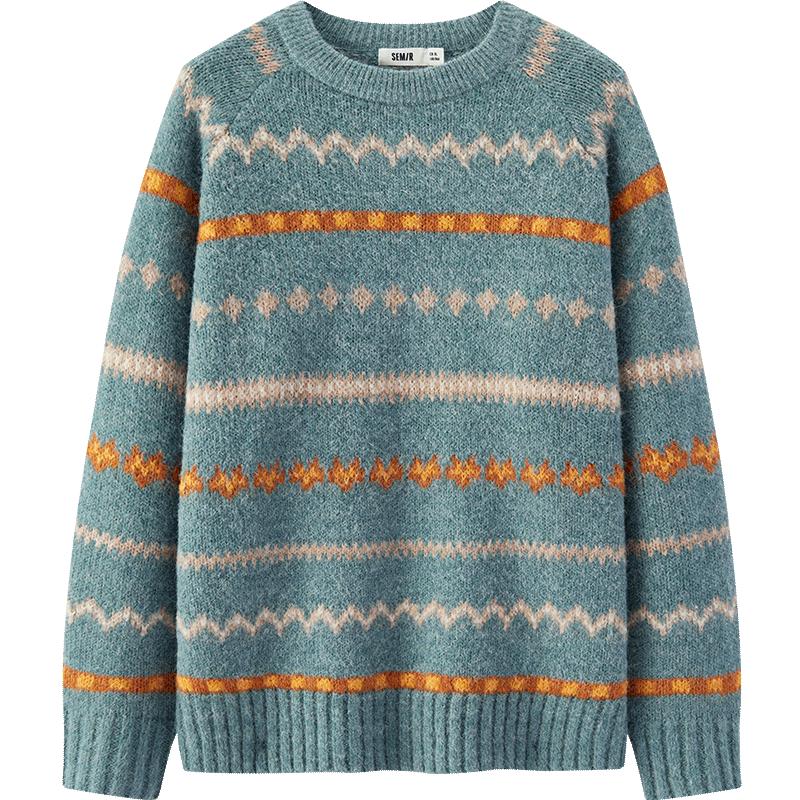 Semir Herren Wang Anyu Fair Isle Jacquard Strickpullover