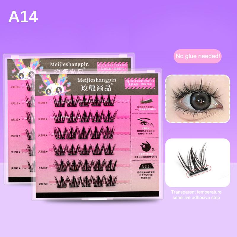 Multi-Styles No Glue Natural Cluster Eyelash Extensions False Cluster Volume Eyelash Makeup Grafting False Eyelashes Cosplay