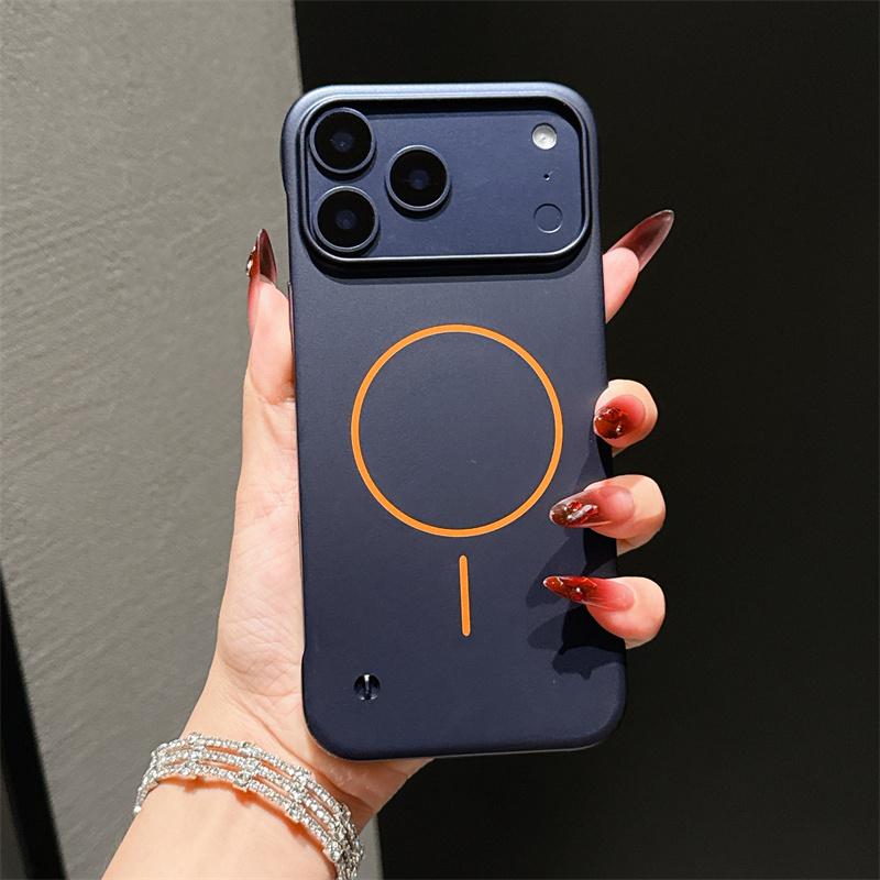 Slim Matte PC Frameless Wireless Charging Magnetic ForMagsafe Case ForiPhone Air 17 16 15 14 Plus 13 12 11 Pro Max Hard Cover