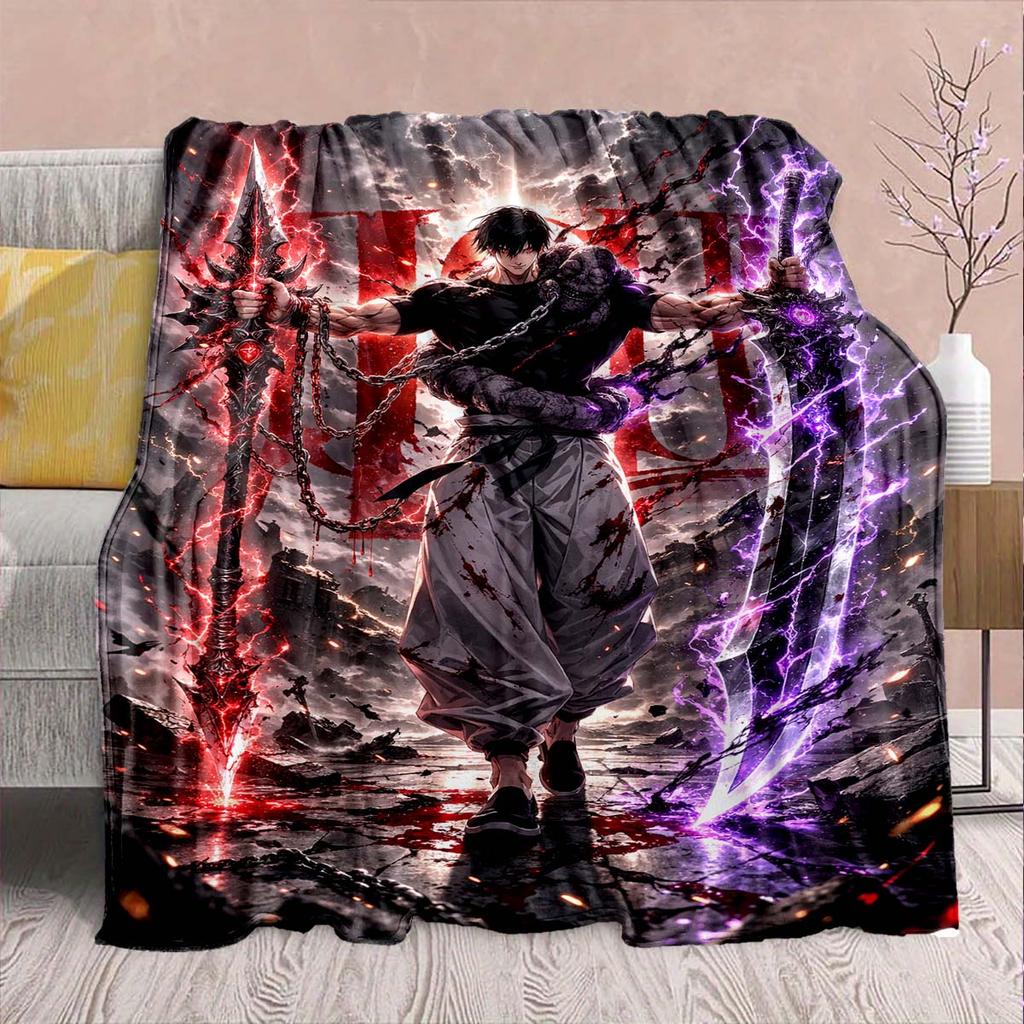 Jujutsu Kaisen Flannel Blanket Ultra Soft Warm Throw Plush Cozy Sofa Bed Lightweight Home Decor -QJY