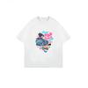 Oversized T-Shirt Black Mad Hatter And Cheshire Cat Print With Its A Mad World After All Text For Casual Wear And Street Style