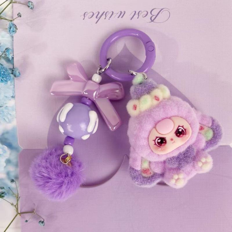 1Pcs Kawaii Cartoon Babythree Mini Keychain Cute Doll Bag Pendant Gift Diy Accessories Decoration