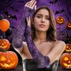 Halloween Gloves Mesh Gothic Arm Sleeves Mesh Fingerless Gloves Spider Web Spider Web Gloves For Party Cosplay Costume Dress-Up