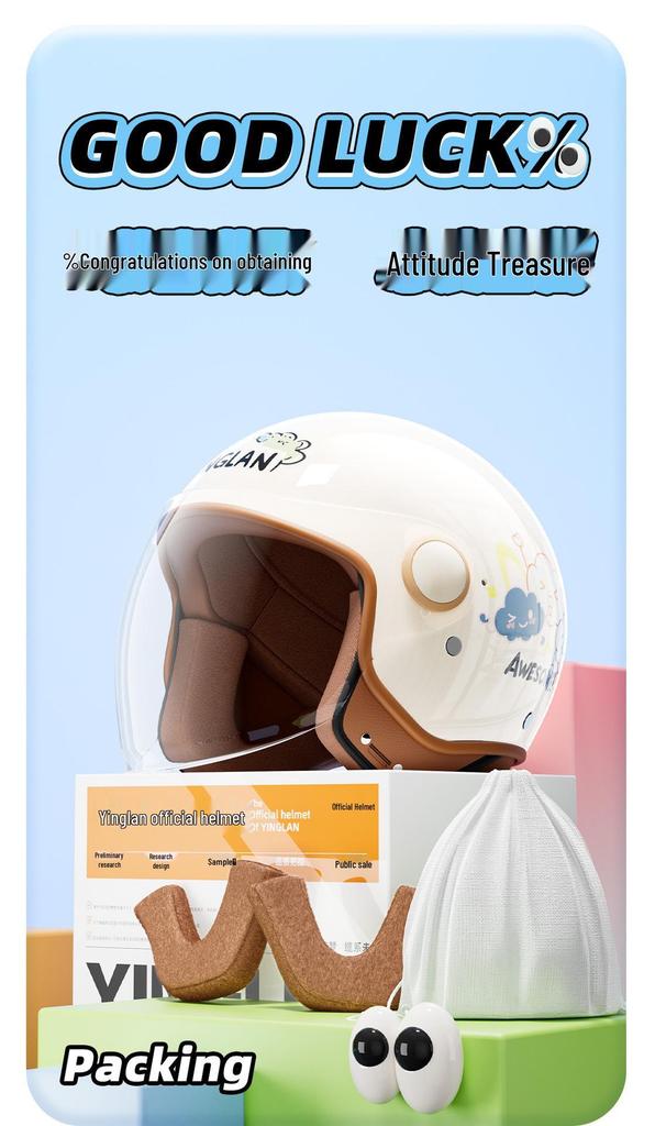 Yinglan 3C Certified All-Season Electric Scooter & Motorcycle Helmet for Men and Women