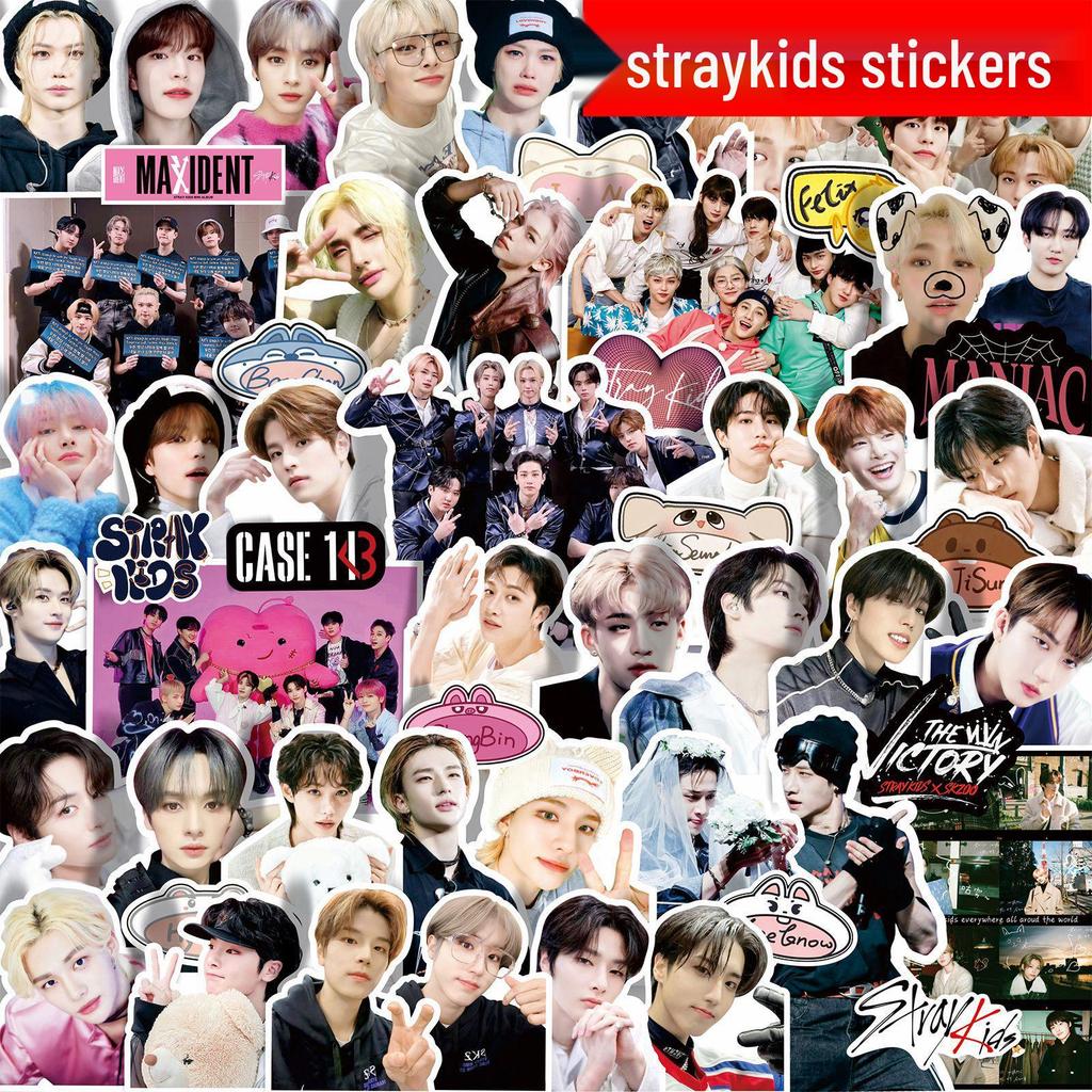 Stray Kids Stickers: Bang Chan, Lee Minho, Hwang Hyunjin, Han Jisung, Lee Yongbok - Star Merchandise for Journal Decoration.