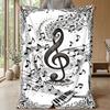 Music Notes Harmony 1 Theme blanket Lightweight Warm Flannel Blanket Decorative Throw Blanket for Home Decoration
