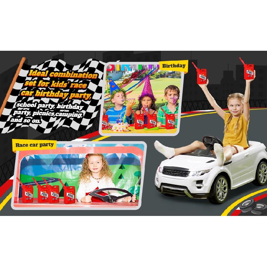 Gobelets Voiture de Course, Gobelets avec Paille Fête d'Anniversaire Voiture de Course Fournitures Décorations de Fête pour Enfants Thème Voiture de Course