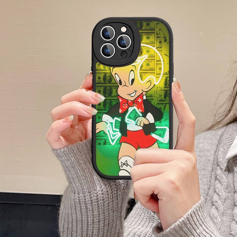 Cartoon Richie Rich Phone Case Hard Leather For IPhone 14 13 16 Mini 15 14 11 12 Pro Max Plus Fundas