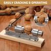 1pc Heavy Duty Walnut Cookie Cutter, Adjustable Nutcracker For Hazelnut, Almond, Walnut, Brazilian Nut, Desktop Wooden Base Nutcracker With Handle
