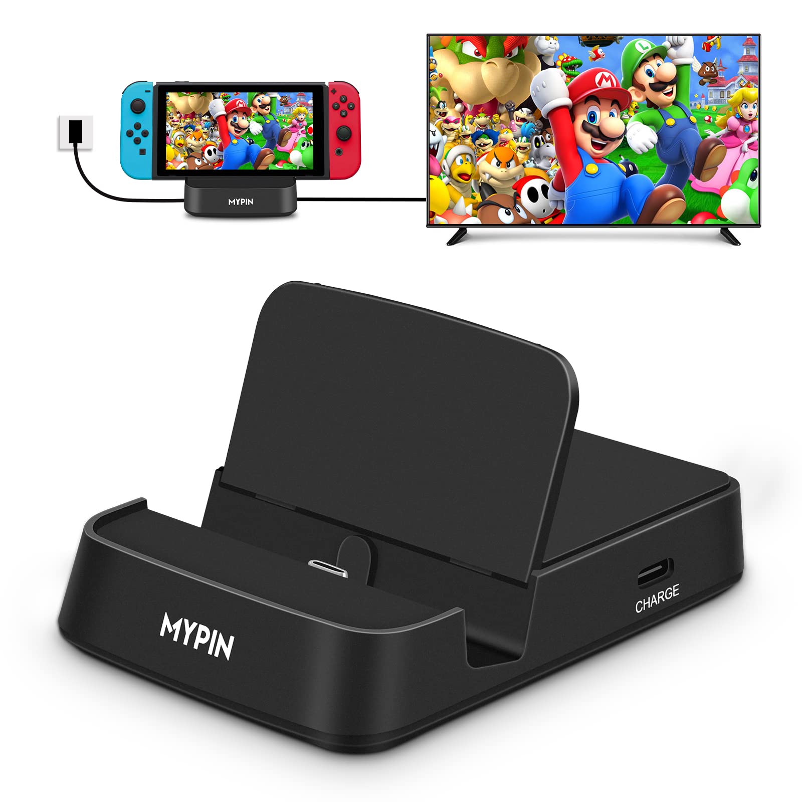 

Switch TV Docking Station for Nintendo Mini Portable 4K HD and USB Port TV Dock Station Replacement MYPIN 3.0 чёрный