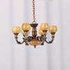 1/12 Miniature Chandelier Lamp Model Figurine Furniture For Doll House Living Room Decoration With Realistic Design