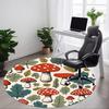 1pc Mushroom Forest Office Round Area Rug, Indoor Mat Suitable For Office, Under Office Chairs Bedroom Living Room Home Decor, Room Deco213