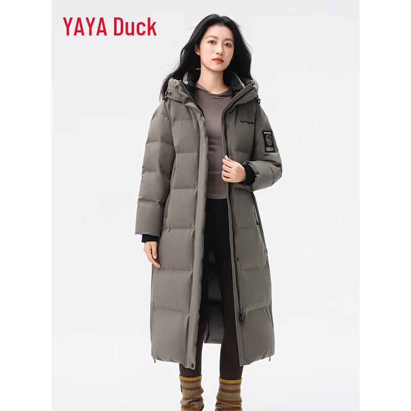 

YAYA 2025 Унісекс Довгий Пуховик з Капюшоном L