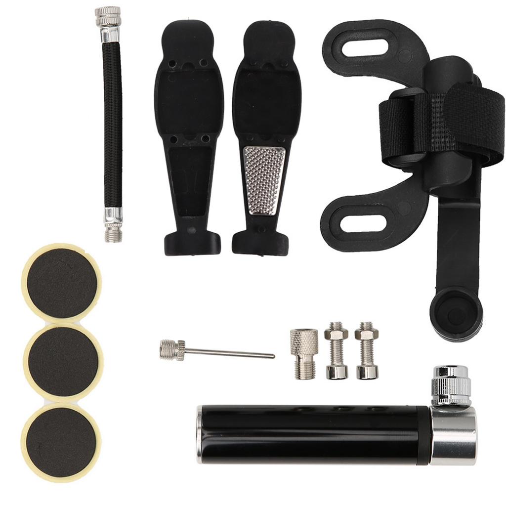 Zestaw naprawczy do opon rowerowych Mini pompka rowerowa Zestaw naprawczy do rowerów szosowych górskich Czarny