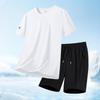 Men's Ice Silk Quick-Dry Sports Set - 2026 Summer Loose Fit Plus Size Breathable Short Sleeve & Shorts