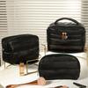 Portable Waterproof Aesthetic Cosmetic Organizer Large Capacity Shock Resistance Quilted Makeup Pouch Washbag Toiletries