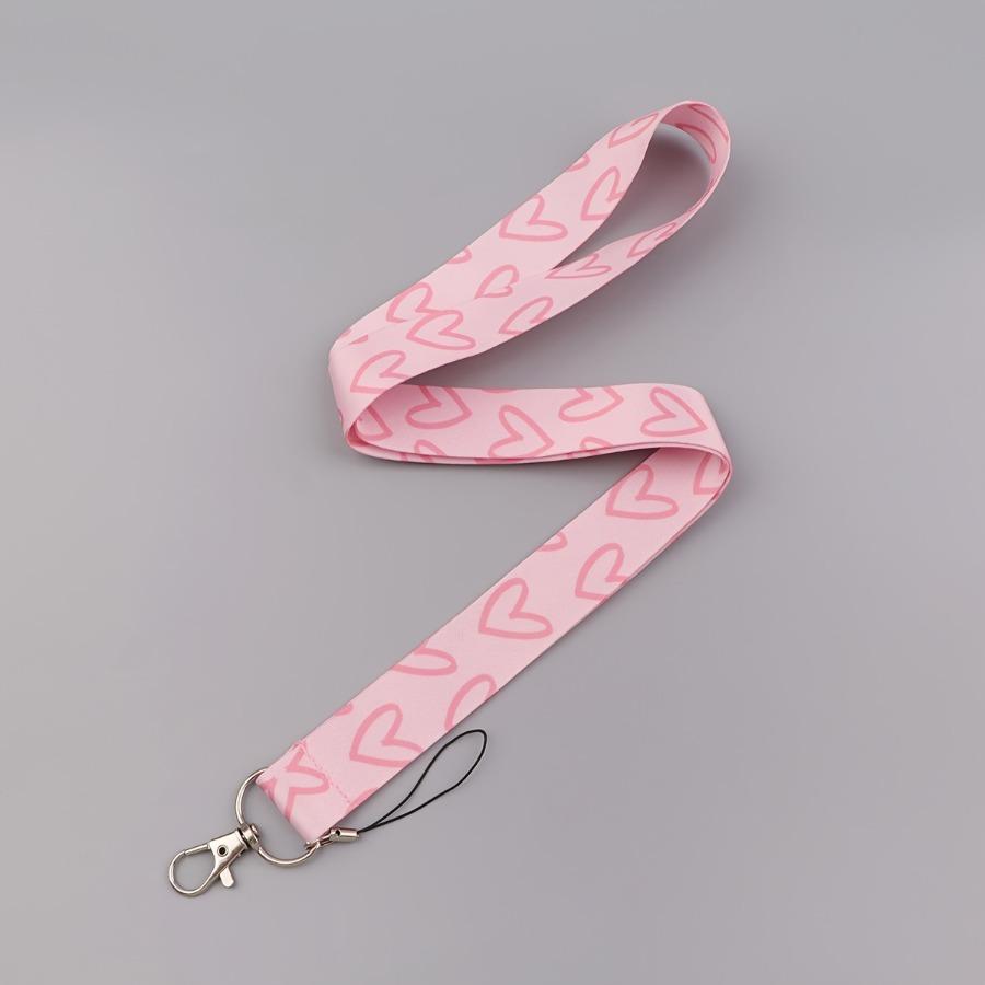 2D 1 Heart-shaped Lanyard, Key Lanyard, ID Badge Lanyard, Gym Phone Lanyard, USB Lanyard, DIY Lanyard, Sling Lanyard
