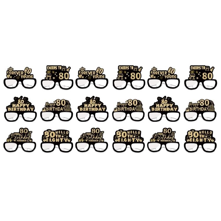 

18pcs Creative Paper Glasses for Kids Birthday Celebration Accessories Colorful Party Eyewear Party Photo Booth Props