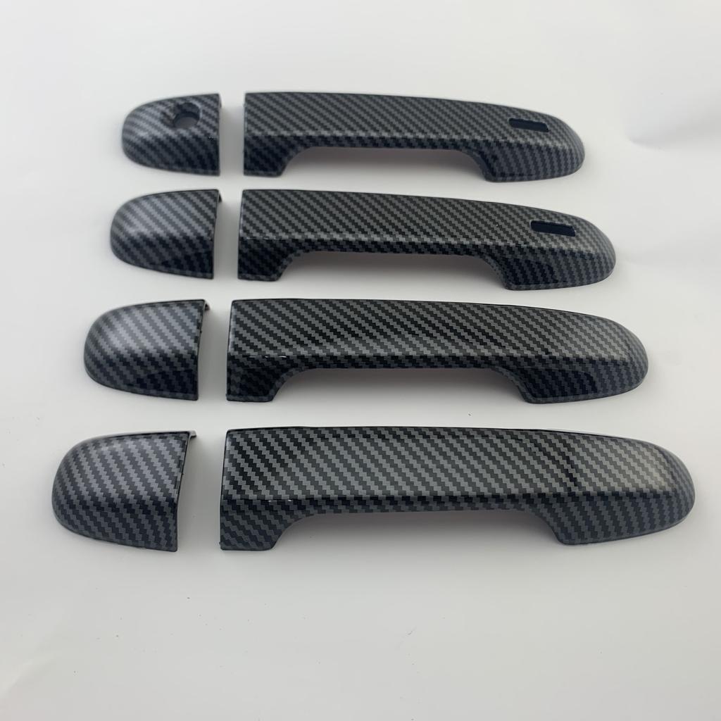 New Car ABS Carbon Accessories Plated Door Handle Cover Trim Paste Style For TOYOTA Prius C Priusc AQUA Hybrid 2012 2014 2018