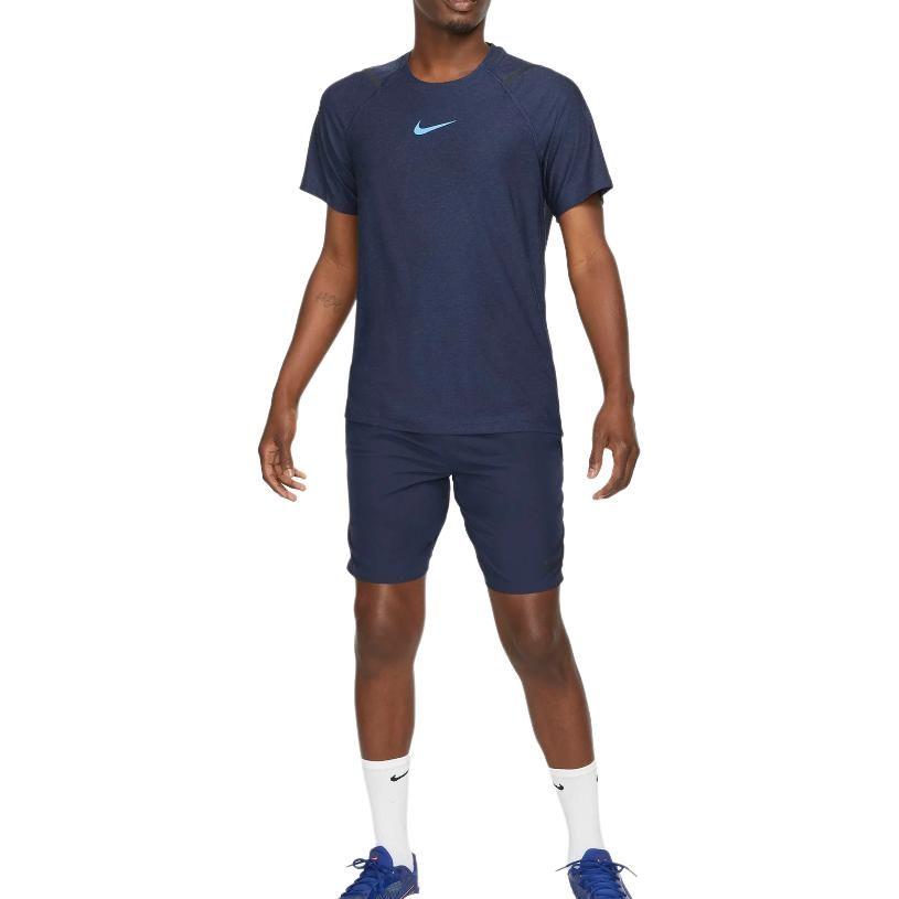 Nike T-shirt da uomo Blu scuro Girocollo Vestibilità dritta moderata CU4990-451