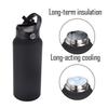 1L Sports WATER BOTTLE With Handle And Straw Stainless Steel Large Capacity Vacuum Flasks Drinkware Large Mouth GymThermos CUP