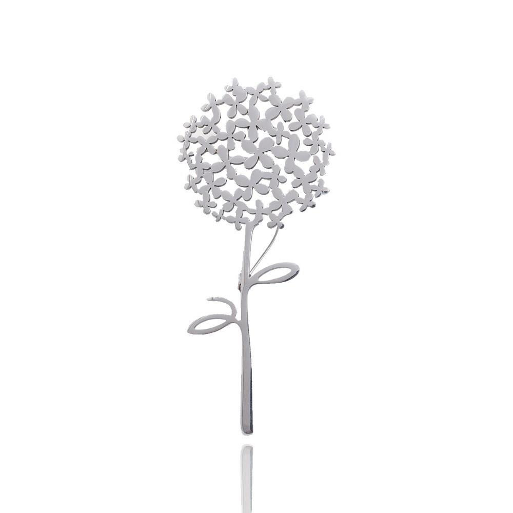 Hollow Dandelion Flower Brooch Metal Floral Brooch Pin Minimalist Lapel Pins Jewelry Accessories