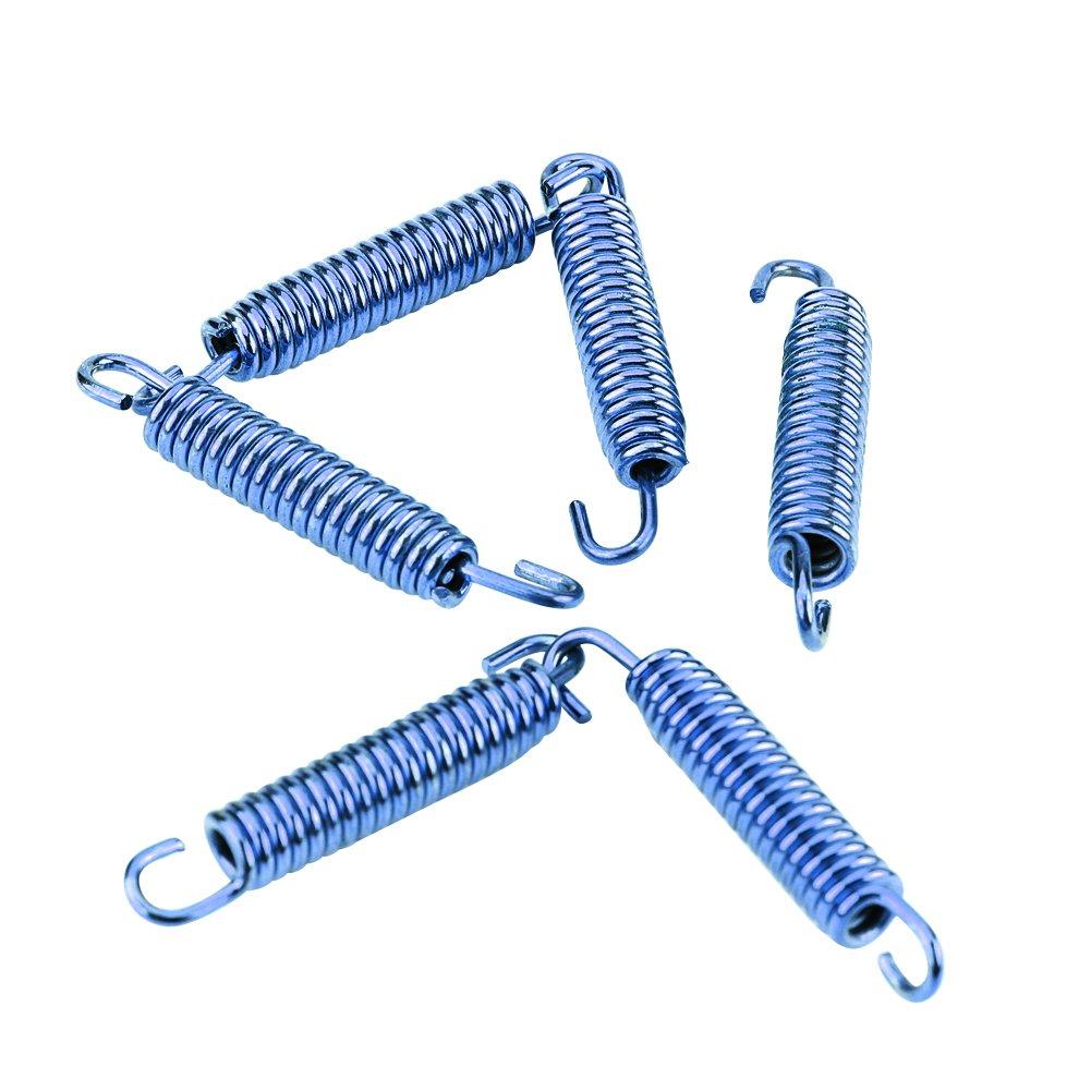 Exhaust Muffler Spring Set, Qiilu Parts Center Muffler Spring for Motorcycle Scooter ATV 6pcs (Blue)