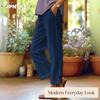 JPNTKY Women's Fashion Casual Solid Color Print Pants & Capris